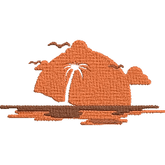 Sunset-Palm-Trees - Embroidery Design - FineryEmbroidery